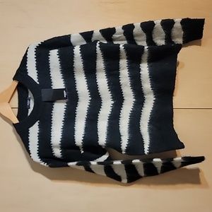 Mango Black & White Striped Sweater- NWT